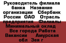 Руководитель филиала банка › Название организации ­ Сбербанк России, ОАО › Отрасль предприятия ­ Филиалы › Минимальный оклад ­ 1 - Все города Работа » Вакансии   . Амурская обл.,Зея г.